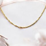 Arany Láncok 14 karátos Sárga arany Szingapuri tipusú vékony lánc (Nr.32) webshop