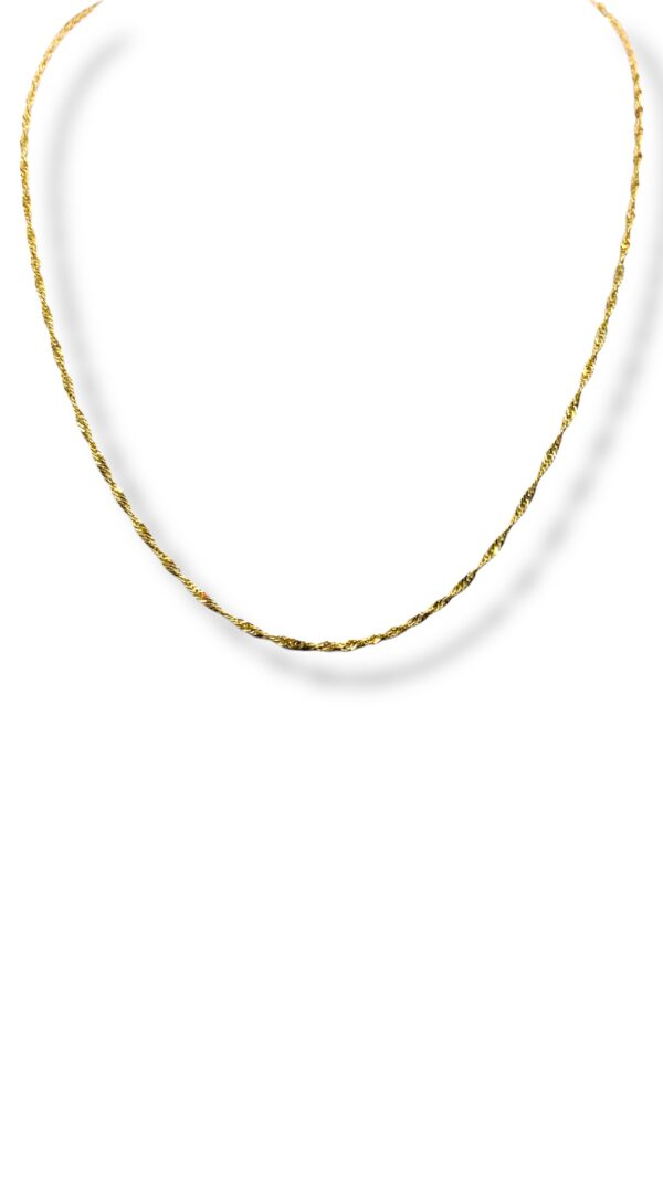 Arany Láncok 14 karátos Sárga arany Szingapuri tipusú vékony lánc (Nr.32) webshop