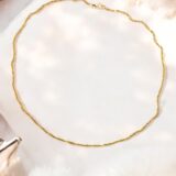 Arany Láncok 14 karátos Sárga arany Szingapuri tipusú vékony lánc (Nr.32) webshop
