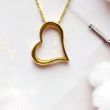 Arany Láncok 14 karátos Szív medálos lánc (Nr.11 ) webshop