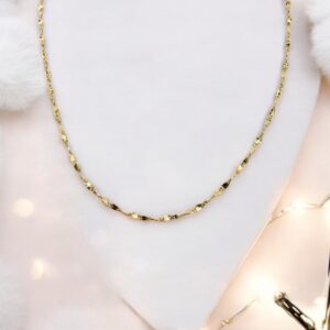 Arany Láncok 14 karátos Gyémánt vésett szemes lánc (Nr.30) webshop