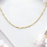 Arany Láncok 14 karátos Női lánc anker+vésett szemű lánc (Nr.25) webshop