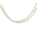 Arany Láncok 14 karátos Női lánc anker+vésett szemű lánc (Nr.25) webshop