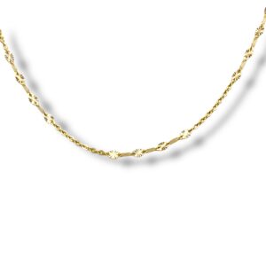 Arany Láncok 14 karátos Női lánc anker+vésett szemű lánc (Nr.25) webshop