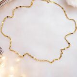 Arany Láncok 14 karátos Női lánc anker+vésett szemű lánc (Nr.25) webshop