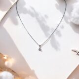Arany Láncok 14 karátos Barbara típusú fehér arany lánc cirkónia kővel (Nr.36) webshop