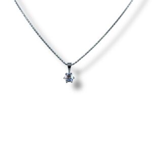 Arany Láncok 14 karátos Barbara típusú fehér arany lánc cirkónia kővel (Nr.37) webshop