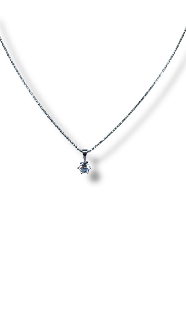 Arany Láncok 14 karátos Barbara típusú fehér arany lánc cirkónia kővel (Nr.36) webshop