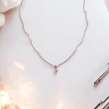 Arany Láncok 14 karátos Barbara típusú fehér arany lánc cirkónia kővel (Nr.36) webshop