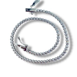 Arany Karláncok 14 karátos Köves fehér arany “tenisz” karkötő (Nr.41) webshop