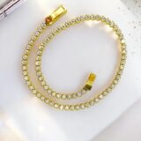 Arany Karláncok 14 karátos Köves Sárga arany “tenisz” karkötő (Nr.40) webshop