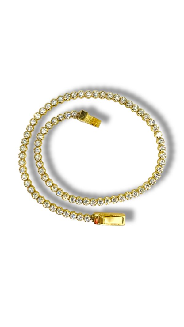 Arany Karláncok 14 karátos Köves Sárga arany “tenisz” karkötő (Nr.40) webshop