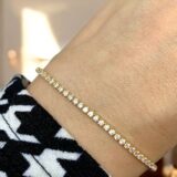 Arany Karláncok 14 karátos Köves Sárga arany “tenisz” karkötő (Nr.40) webshop