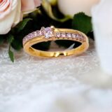 Arany Gyűrűk 14 karátos Több köves gyűrű (Nr.65) webshop