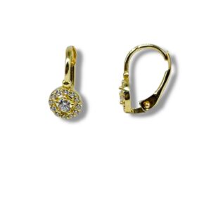 Arany Kislány fülbevalók 14 karátos Kislány fülbevaló kerek (Nr.4) webshop