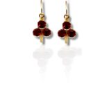 Arany Kislány fülbevalók 14 karátos Piros 3 köves kislány fülbevaló (Nr.9) webshop