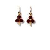 Arany Kislány fülbevalók 14 karátos Piros 3 köves kislány fülbevaló (Nr.9) webshop