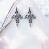 Arany Kislány fülbevalók 14 karátos Fehér arany fehér köves kislány fülbevaló (Nr.13) webshop