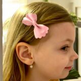 Arany Kislány fülbevalók 14 karátos Kislány fülbevaló Szíves Fehér arany (Nr.3) webshop