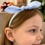Arany Kislány fülbevalók 14 karátos Kislány virágos kék köves fülbevaló (Nr.6) webshop