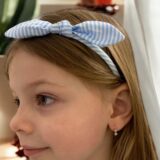Arany Kislány fülbevalók 14 karátos Világoskék és fehér köves kislány fülbevaló (Nr.8) webshop