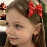 Arany Kislány fülbevalók 14 karátos Piros 3 köves kislány fülbevaló (Nr.9) webshop