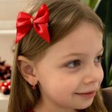Arany Kislány fülbevalók 14 karátos Piros 3 köves kislány fülbevaló (Nr.9) webshop
