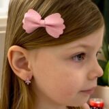 Arany Kislány fülbevalók 14 karátos Fehér arany rózsaszín és fehér köves kislány fülbevaló (Nr.15) webshop