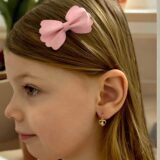 Arany Kislány fülbevalók 14 karátos Szíves fehér köves kislány fülbevaló (Nr.21) webshop