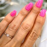 Arany Gyűrűk 14 karátos Gyűrű Fehér arany 1 köves eljegyzési (Nr.46) webshop