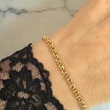 Arany Karláncok 14 karátos Karlánc , Garibaldi típusú karkötő (Nr.44) webshop