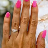 Arany Gyűrűk 14 karátos Gyűrű fehér arany szíves (Nr.12) webshop