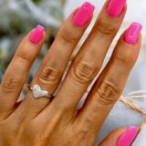 Arany Gyűrűk 14 karátos Gyűrű fehér arany szíves (Nr.12) webshop