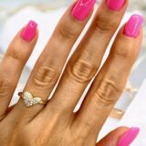 Arany Gyűrűk 14 karátos Gyűrű szíves köves (Nr.22) webshop