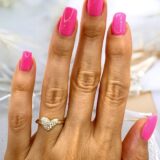 Arany Gyűrűk 14 karátos Gyűrű szíves köves (Nr.22) webshop