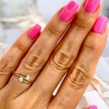 Arany Gyűrűk 14 karátos Gyűrű 2 köves sárga arany (Nr.29) webshop