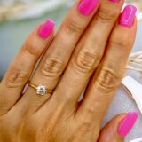 Arany Gyűrűk 14 karátos Gyűrű sárga arany soliter fazonú (Nr.32) webshop