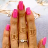 Arany Gyűrűk 14 karátos Gyűrű sárga arany sok köves eljegyzési (Nr.43) webshop