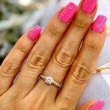 Arany Gyűrűk 14 karátos Gyűrű sárga arany sok köves eljegyzési (Nr.43) webshop