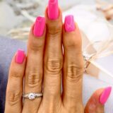 Arany Gyűrűk 14 karátos Gyűrű fehér arany sok köves eljegyzési (Nr.44) webshop