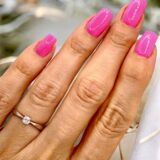 Arany Gyűrűk 14 karátos Gyűrű Fehér arany 1 köves eljegyzési (Nr.46) webshop