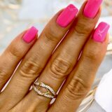 Arany Gyűrűk 14 karátos Gyűrű szív motívummal kövekkel (Nr.47) webshop