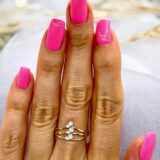 Arany Gyűrűk 14 karátos Gyűrű 6 pici cirkónia kövekkel (Nr.49) webshop