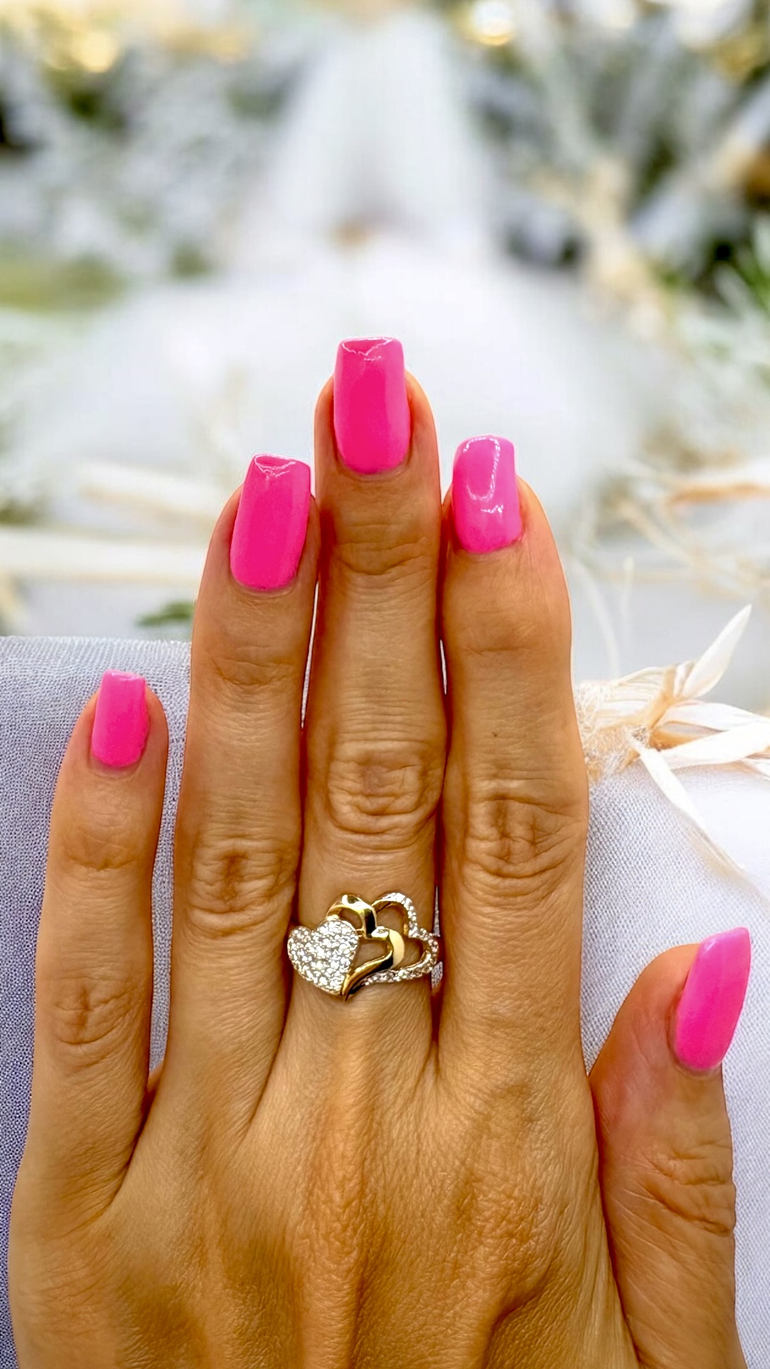 Arany Gyűrűk 14 karátos Gyűrű 3 szíves (Nr.51) webshop Gyűrű 3 szíves (Nr.51)