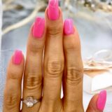 Arany Gyűrűk 14 karátos Gyűrű fehér arany Ovális köves (Nr.57) webshop