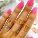 Arany Gyűrűk 14 karátos Gyűrű Végtelen jeles fehér arany (Nr.61) webshop