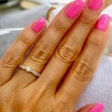 Arany Gyűrűk 14 karátos Gyűrű több köves eljegyzési sárga arany (Nr.63) webshop