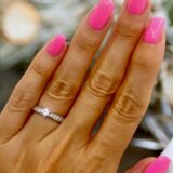 Arany Gyűrűk 14 karátos Gyűrű Fehér arany több köves eljegyzési (Nr.64) webshop Arany Gyűrűk 14 karátos Gyűrű Fehér arany több köves eljegyzési (Nr.64) webshop