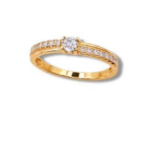 Arany Gyűrűk 14 karátos Gyűrű több köves (Nr.65) webshop