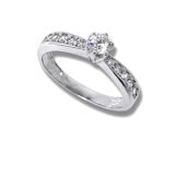 Arany Gyűrűk 14 karátos Gyűrű Fehér arany több köves eljegyzési (Nr.64) webshop Arany Gyűrűk 14 karátos Gyűrű Fehér arany több köves eljegyzési (Nr.64) webshop